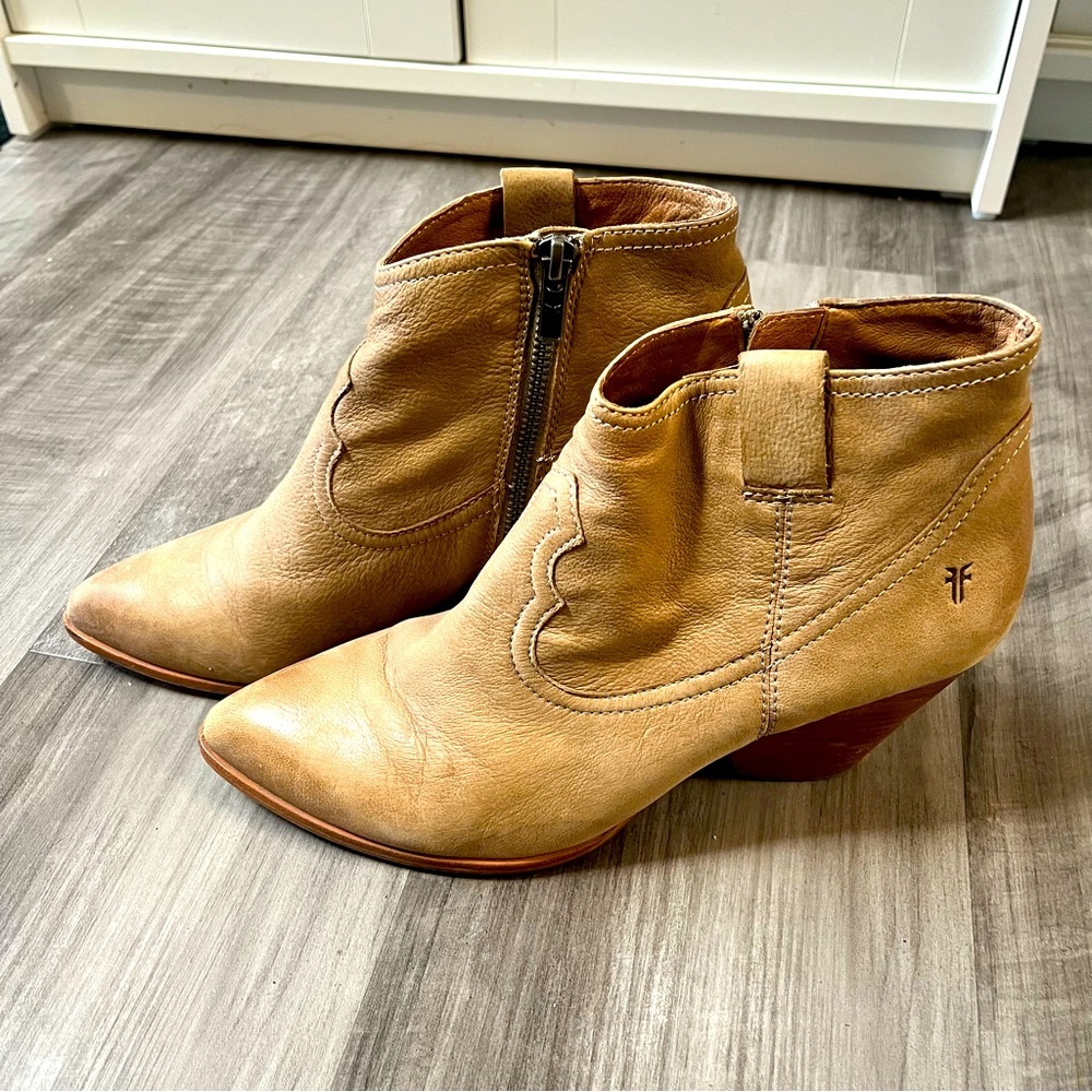Frye western-style leather booties
